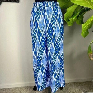 Sara Studio Women’s Ocean Blues Palazzo Pants Large
